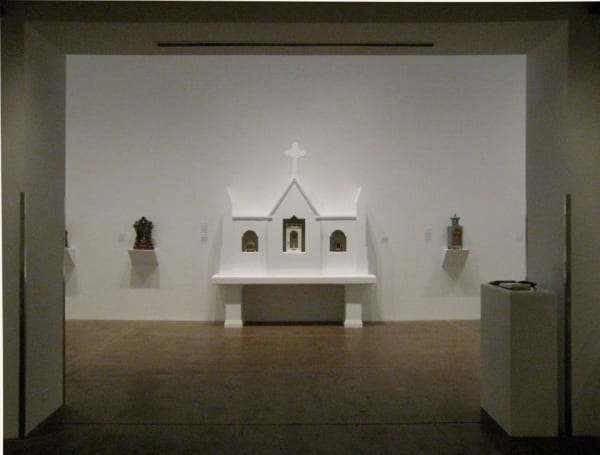 image of Jeffrey Vallance installation with altar and relics