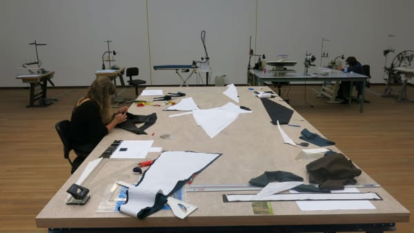image of a tailor shop set up in museum