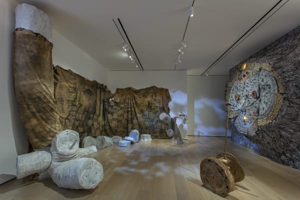 image Charles Long sculptural installation in darkened gallery space