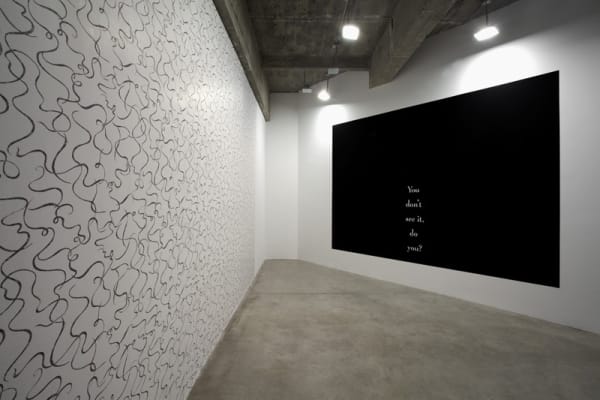 Haim Steinbach installation view of wall text