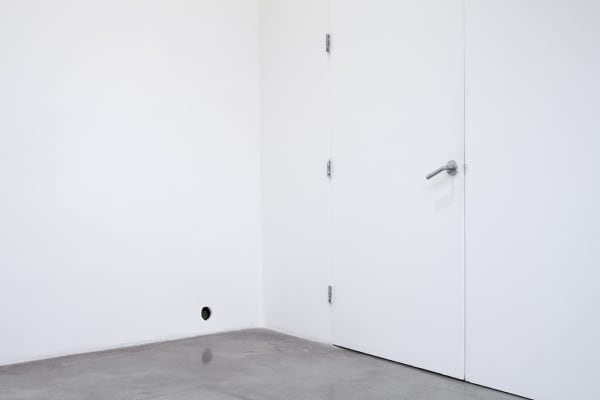 Haim Steinbach installation view of wall hole
