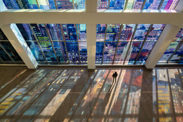 image of Sabine Hornig transparent window coverings at la guardia