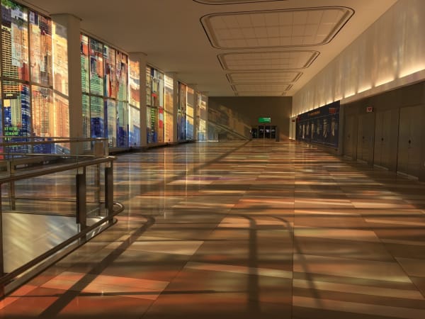 image of Sabine Hornig transparent window coverings at la guardia