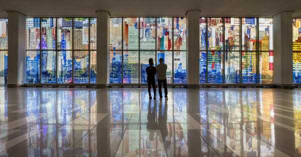 image of Sabine Hornig transparent window coverings at la guardia
