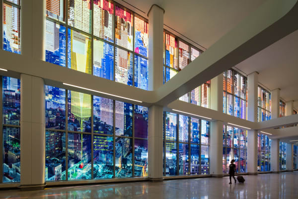 image of Sabine Hornig transparent window coverings at la guardia