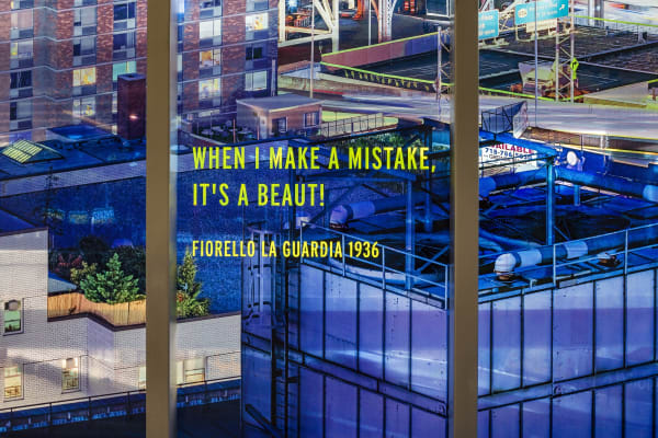 image of Sabine Hornig transparent window coverings at la guardia