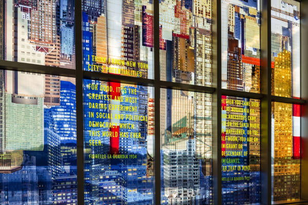 image of Sabine Hornig transparent window coverings at la guardia