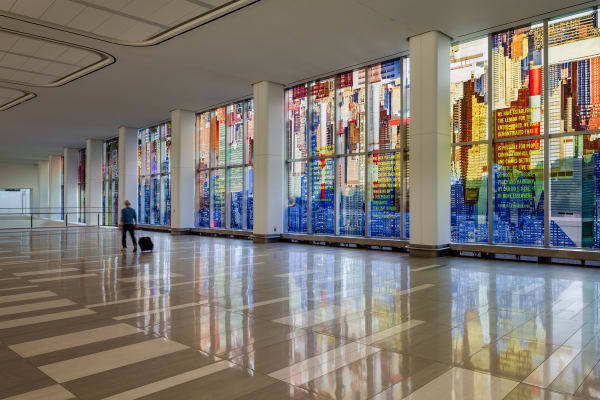 image of Sabine Hornig transparent window coverings at la guardia