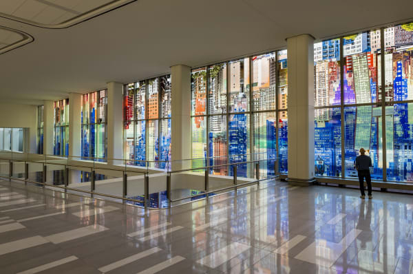 image of Sabine Hornig transparent window coverings at la guardia