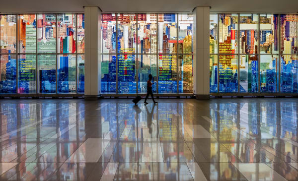 image of Sabine Hornig transparent window coverings at la guardia