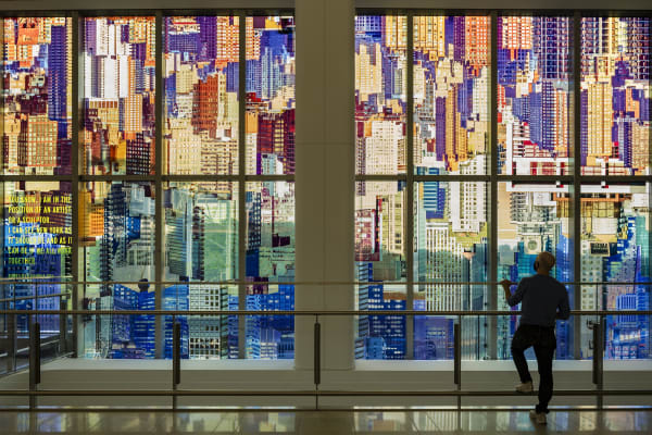 image of Sabine Hornig transparent window coverings at la guardia