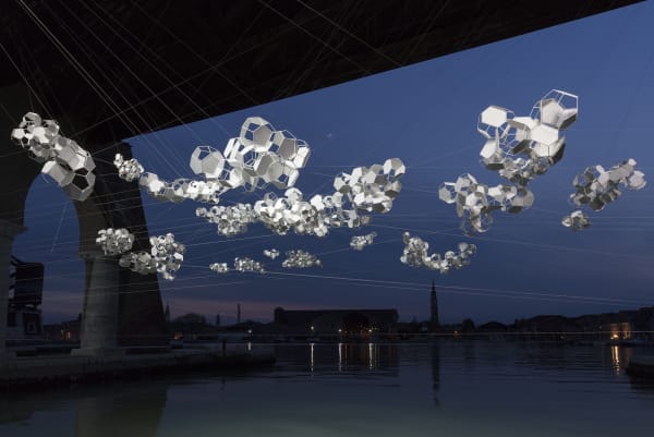 image of module clouds hanging over Venice waters