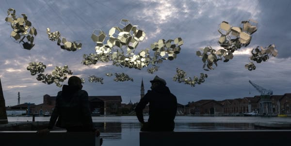 image of module clouds hanging over Venice waters