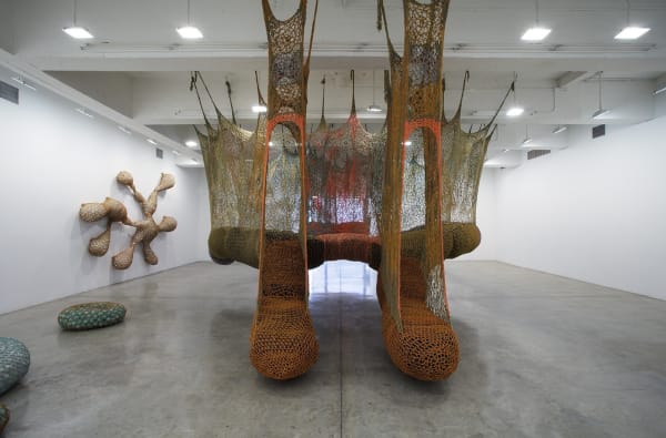 Ernesto Neto hanging crochet tunnel installation