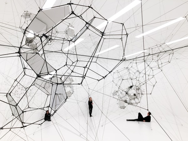 image of Saraceno cloud cities installation with mirrors