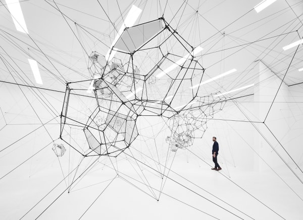 image of Saraceno cloud cities installation with mirrors