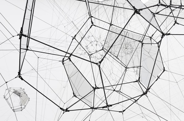 image of Saraceno cloud cities installation with mirrors