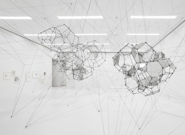 image of Saraceno cloud cities installation with mirrors