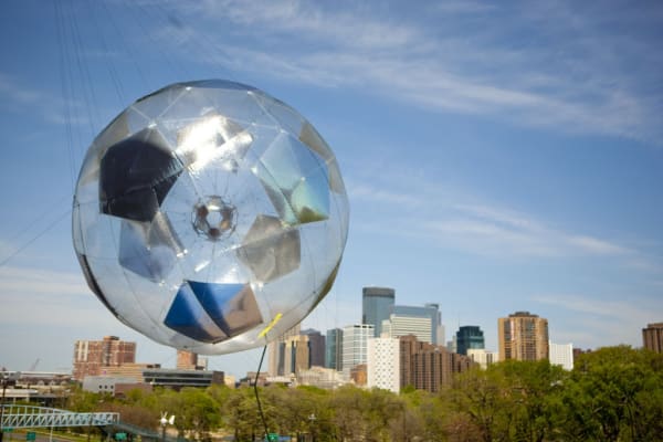 image of Saraceno biosphere floating outside