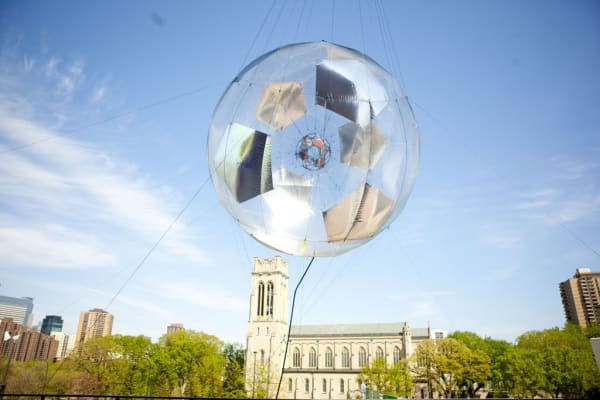 image of Saraceno biosphere floating outside