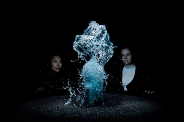 image of water spraying into air