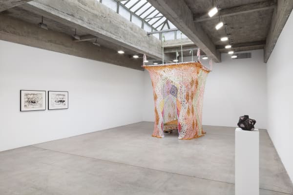 This is a installation image of "Songs in the Dark" at Tanya Bonakdar Gallery, New York, 2020.