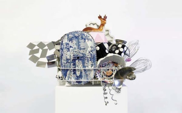 image of a dish rack sculpture