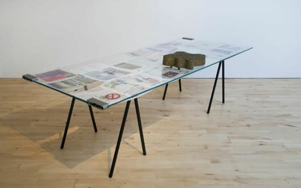 image of a table with objects