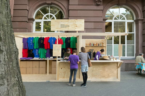 shop set up outside