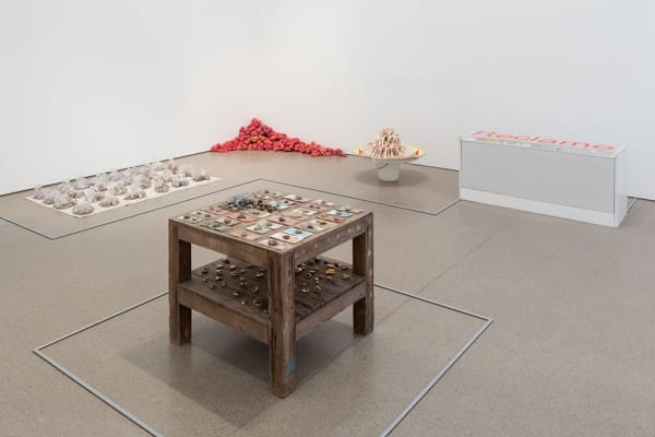 objects and money on table
