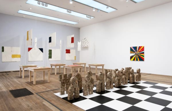 installation image of Meschac Gaba works at Tate, large chess