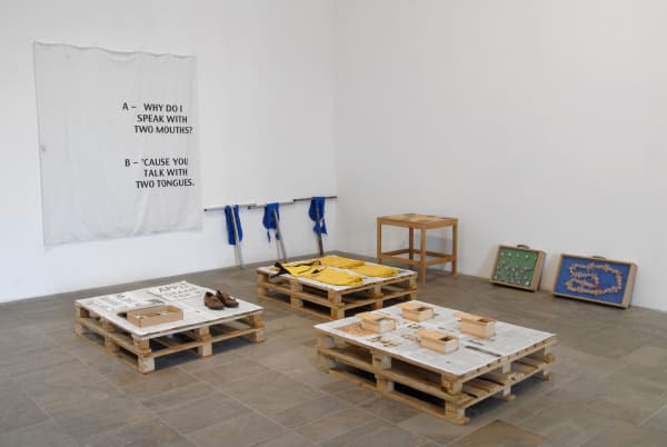 platform sculptures, installation view