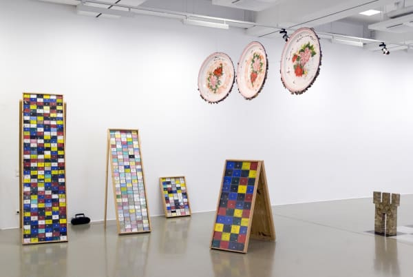 installation view of sculptures