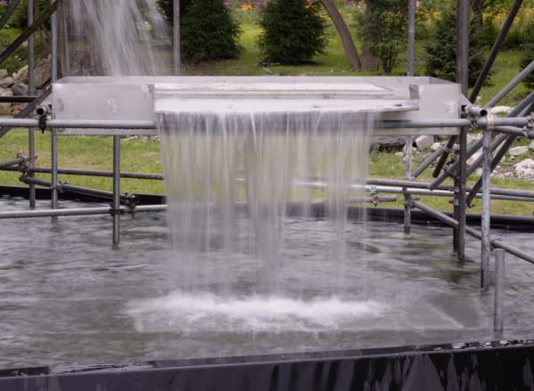image of man made waterfall