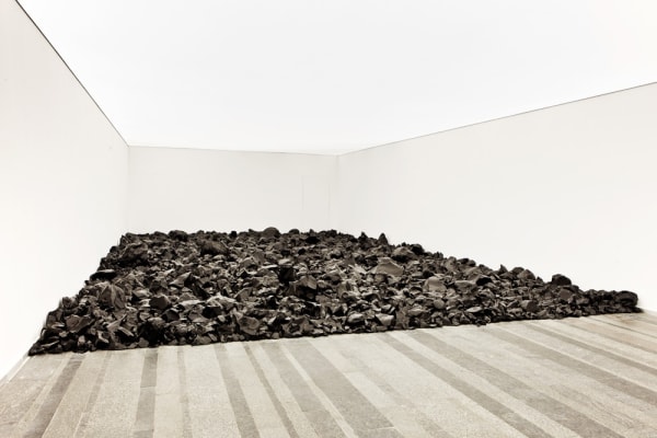 image of room with lava rocks