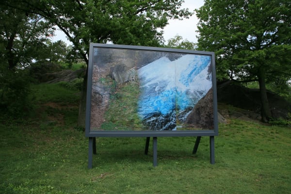 image of billboard in central park