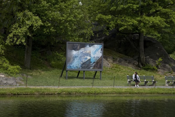 image of billboard in central park
