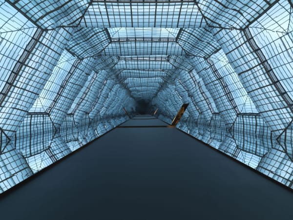image of mirrored hallway