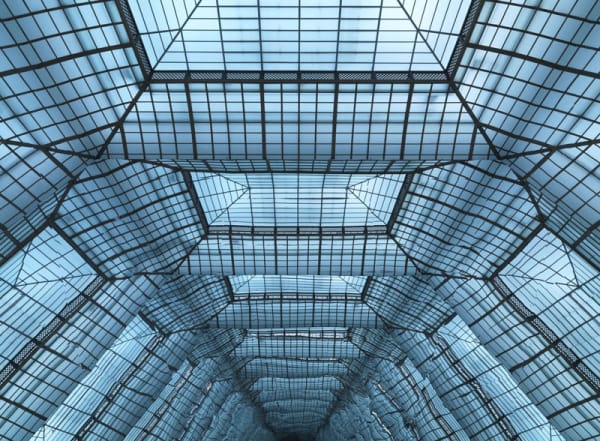 image of mirrored hallway