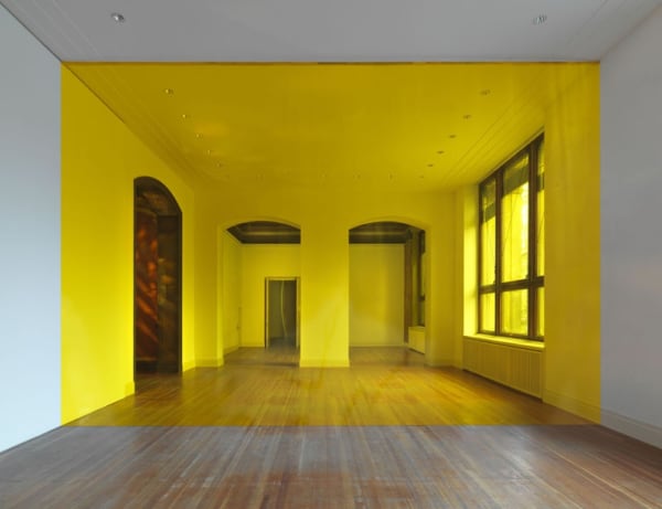 image of a yellow room separated