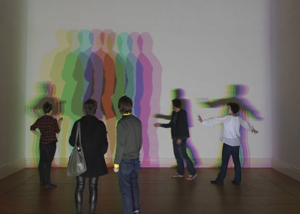 image of colorful shadow installation