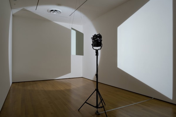 installation image of Eliasson lights at MoMA