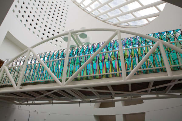 image of bridge with tunnel of mirrors