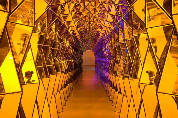 image of colorful tunnel mirrored