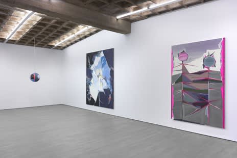 image of abstract paintings and sculptures