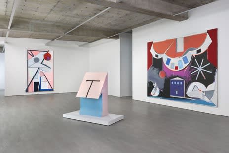 image of abstract paintings and sculptures