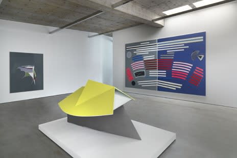 image of abstract paintings and sculptures