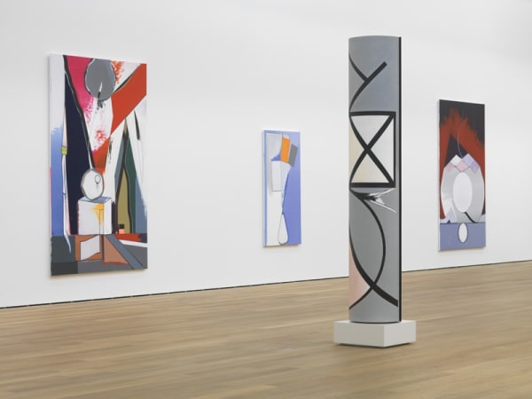 image of abstract paintings and sculptures at MUDAM