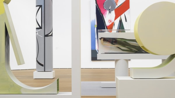 image of abstract paintings and sculptures at MUDAM