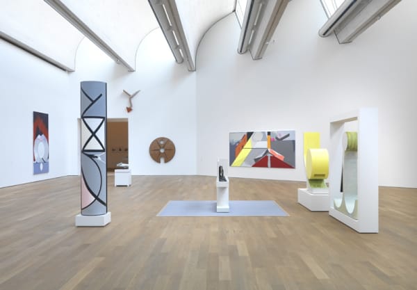 image of abstract paintings and sculptures at MUDAM